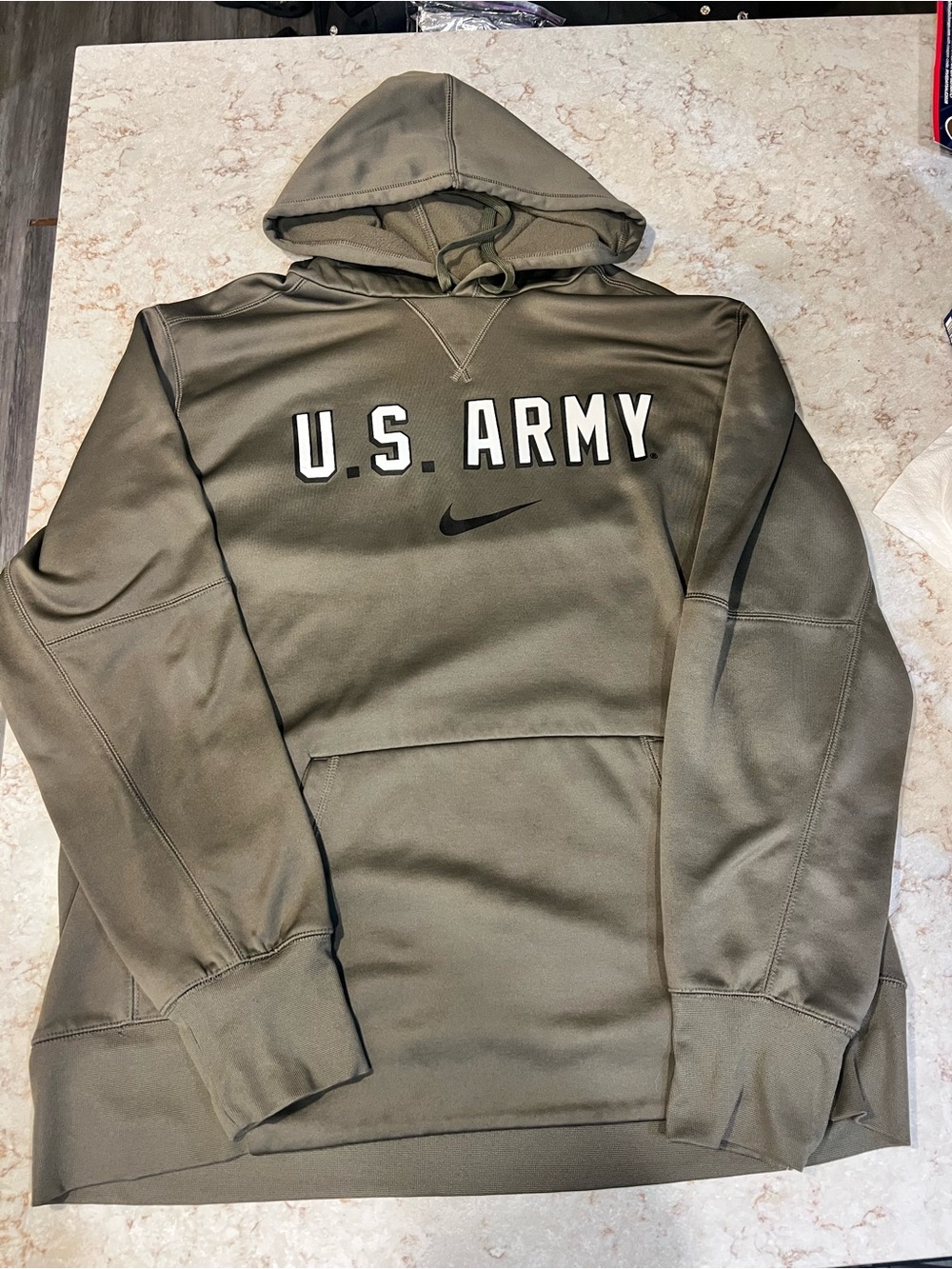 Nike U.S. Army Black Knights Men's Olive Hoodie Dry Fit